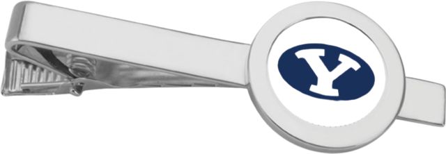 BYU Cougars CSI Silver Tie Bar With Colored Medallion
