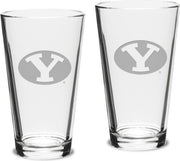 Set of 2 Crystal Mixing Glasses - 16 oz- ONLINE ONLY