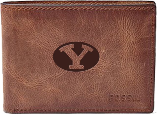 Fossil Leather Derrick Front Pocket Bifold - Brown - ONLINE ONLY