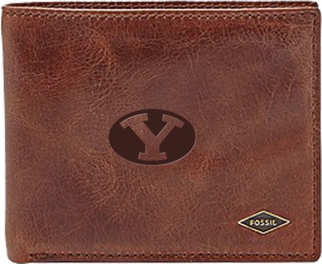 Fossil Leather Ryan RFID Flip ID Bifold - Dark Brown - ONLINE ONLY