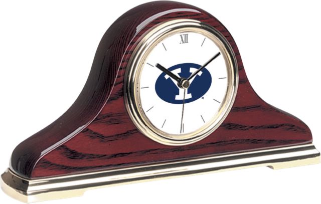 BYU Cougars CSI Mantle Clock with Colored Medallion - ONLINE ONLY