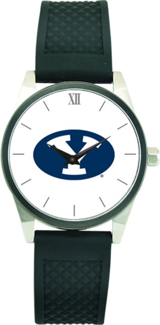 BYU Cougars CSI Men's Wristwatch (Gift Boxed) with Black Silicone Strap And Color Medallion - ONLINE ONLY