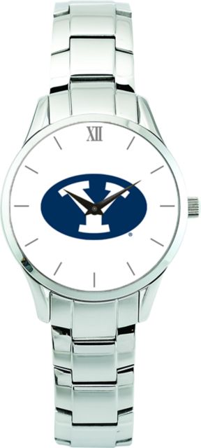 BYU Cougars CSI Men's Stainless Steel Wristwatch (Gift Boxed) with Color Medallion - ONLINE ONLY