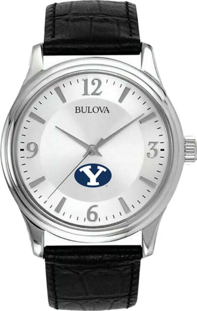 TCU 150 Years - Bulova Men's Silver-Tone Watch Leather Strap - ONLINE ONLY