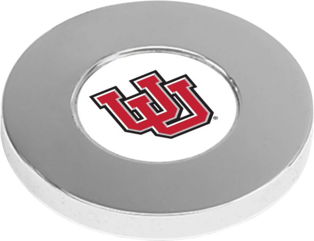 Utah Utes CSI Silver Paperweight (Gift Boxed) with Colored Medallion - ONLINE ONLY
