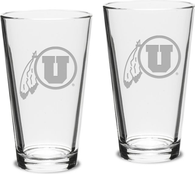 Set of 2 Crystal Mixing Glasses - 16 oz- ONLINE ONLY