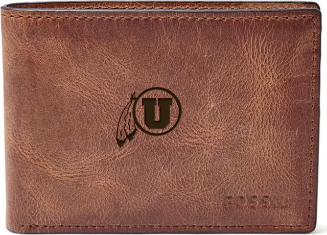 Fossil Leather Derrick Front Pocket Bifold - Brown - ONLINE ONLY