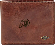 Fossil Leather Ryan RFID Flip ID Bifold - Dark Brown - ONLINE ONLY