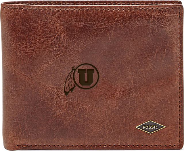 Fossil Leather Ryan RFID Flip ID Bifold - Dark Brown - ONLINE ONLY