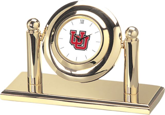 Utah Utes CSI Arcade Desk Clock with Colored Medallion - ONLINE ONLY