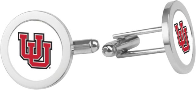 Utah Utes CSI Silver Cufflinks (Gift Boxed) with Colored Medallion - ONLINE ONLY