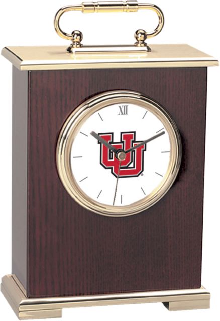 Utah Utes CSI Le Grande Carriage Clock with Colored Medallion - ONLINE ONLY