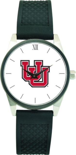Utah Utes CSI Men's Wristwatch (Gift Boxed) with Black Silicone Strap And Color Medallion - ONLINE ONLY