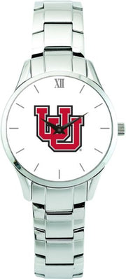 Utah Utes CSI Men's Stainless Steel Wristwatch (Gift Boxed) with Color Medallion - ONLINE ONLY