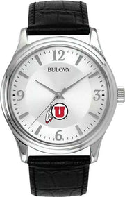 TCU 150 Years - Bulova Men's Silver-Tone Watch Leather Strap - ONLINE ONLY