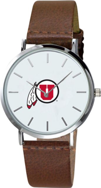 Utah Utes 40mm Men's Leather Watch - ONLINE ONLY