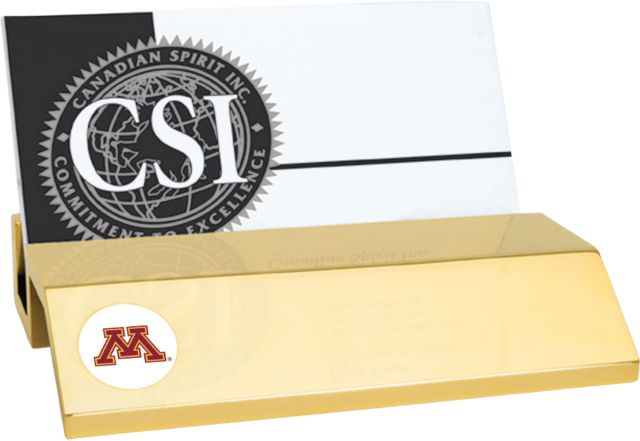 Minnesota Golden Gophers CSI Gold Card Holder with Colored Medallion - ONLINE ONLY