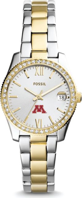 Fossil Scarlette Mini Three-Hand Date Two-Tone Stainless Steel Watch - ONLINE ONLY