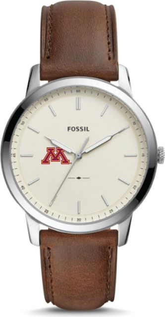 Fossil The Minimalist Three-Hand Brown Leather Watch - ONLINE ONLY