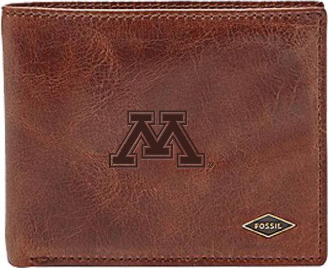 Fossil Leather Ryan RFID Flip ID Bifold - Dark Brown - ONLINE ONLY