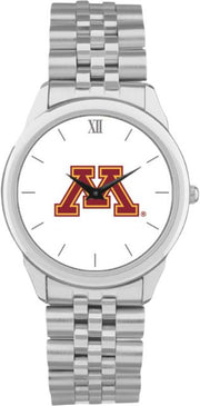 Minnesota Golden Gophers CSI Men's Silver Rolled Link Wristwatch (Gift Box) with Colored Medallion - ONLINE ONLY