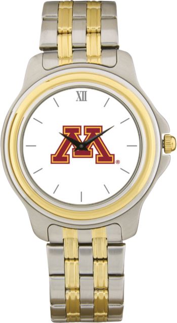 Minnesota Golden Gophers CSI Men's Two-Toned Wristwatch with Colored Medallion - ONLINE ONLY