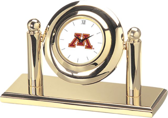 Minnesota Golden Gophers CSI Arcade Desk Clock with Colored Medallion - ONLINE ONLY