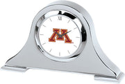Minnesota Golden Gophers CSI Silver Napoleon Desk Clock with Colored Medallion - ONLINE ONLY