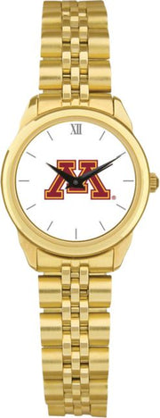 Minnesota Golden Gophers CSI Women's Gold Rolled Link Watch (Gift Box) with Colored Medallion - ONLINE ONLY