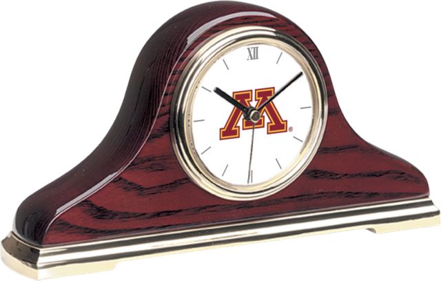 Minnesota Golden Gophers CSI Mantle Clock with Colored Medallion - ONLINE ONLY