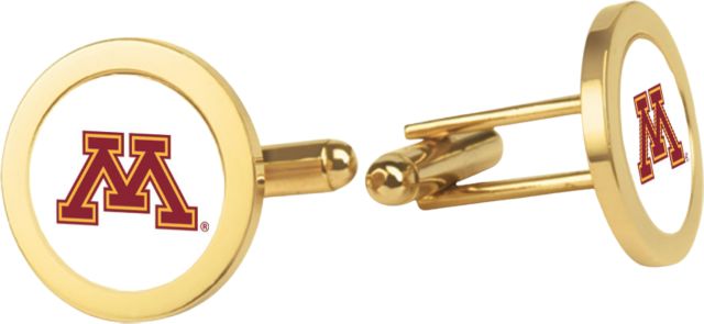 Minnesota Golden Gophers CSI Gold Cufflinks (Gift Boxed) with Colored Medallion - ONLINE ONLY