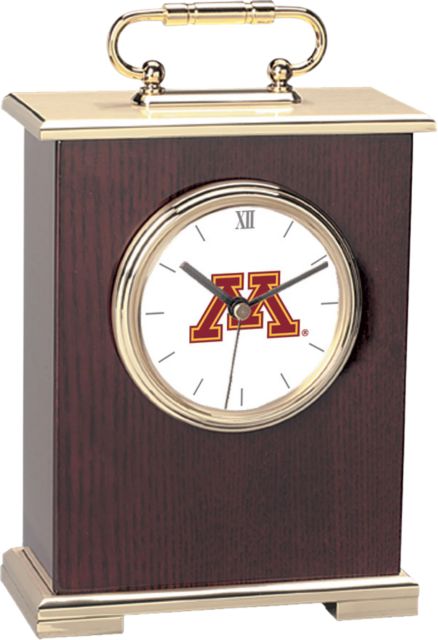 Minnesota Golden Gophers CSI Le Grande Carriage Clock with Colored Medallion - ONLINE ONLY