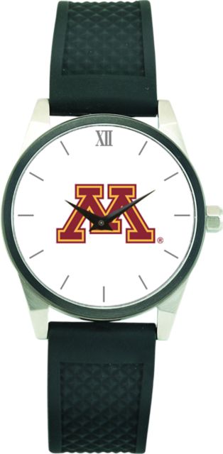 Minnesota Golden Gophers CSI Men's Wristwatch (Gift Boxed) with Black Silicone Strap And Color Medallion - ONLINE ONLY