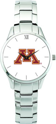 Minnesota Golden Gophers CSI Men's Stainless Steel Wristwatch (Gift Boxed) with Color Medallion - ONLINE ONLY