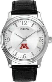 TCU 150 Years - Bulova Men's Silver-Tone Watch Leather Strap - ONLINE ONLY