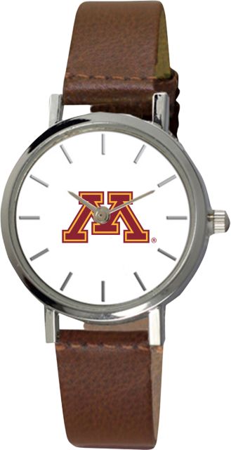 Minnesota Golden Gophers 28mm Ladies Leather Watch - ONLINE ONLY