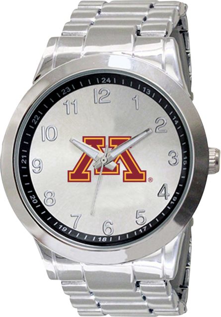 Minnesota Golden Gophers 44mm Men's Stainless Steel Watch - ONLINE ONLY