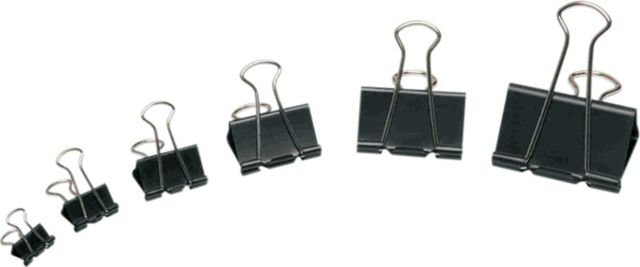 1'' (25 Mm) Black Fold Back Clips