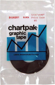 BLACK GLOSS TAPE 1/16" X 648"