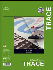 Pro Art 19x24 25-pound Trace Paper Tape Bound Pad 50/Sheets