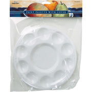 Pro Art Round With Cover Plastic Watercolor Palette 10-Well Tray