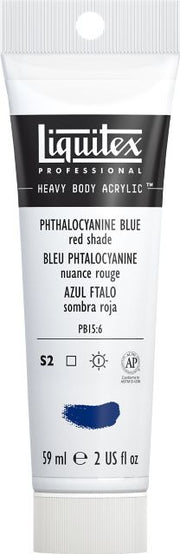 Heavy Body Acrylic 2oz Phthalo Blue Red Shade