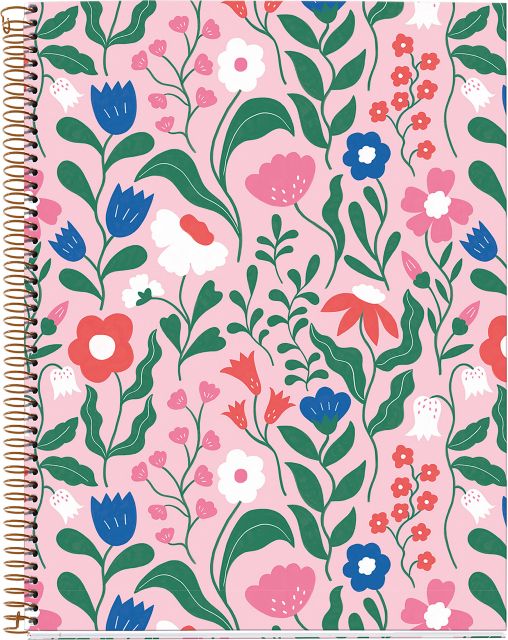 NOTEBOOK TROP PINK FLORL 4S 120 LG